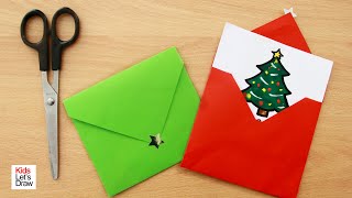 Aprende hacer SOBRES para Tarjetas Navideñas en 1 MINUTO DIY [upl. by Azal]