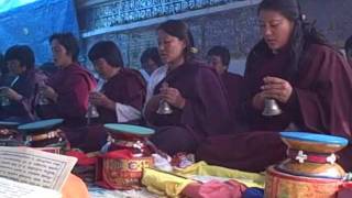 Bhutan  Buddhist prayer time in Bumthang [upl. by Ardeahp817]