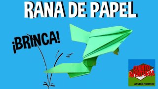 Como hacer una rana de papel Origami Manualidades para niños [upl. by Lynna]