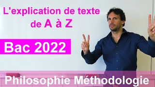 Méthode explication de texte Bac philo 2021 [upl. by Odlawso]