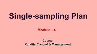 Singlesampling Plan [upl. by Annovad]