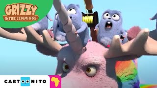 Grizzy and the Lemmings  Rainbow Moose  Cartoonito Africa [upl. by Fonseca]