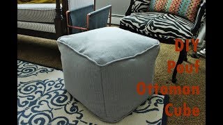 DIY Pouf Ottoman Cube [upl. by Perrine]