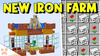 MINECRAFT 120 IRON FARM TUTORIAL  New Easy Efficient [upl. by Weight]