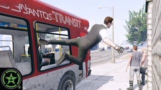 Get in the Bus  GTA V Action Figures 120  Lets Play [upl. by Llenrrad]