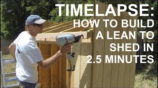 How To Build A 4x8 Lean To Shed In 2 Minutes 35 Seconds [upl. by Ijok]