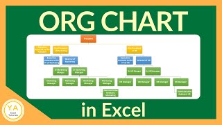 How to Make an Organizational Chart in Excel  Tutorial [upl. by Mechling]