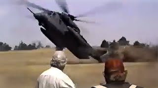 Sikorsky HH53B Pave Low  tail strike accident Vance AFB Oklahoma 1996 later conv to MH53 [upl. by Eadahc]