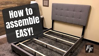 How to assemble a tufted bed frame [upl. by Reeve]