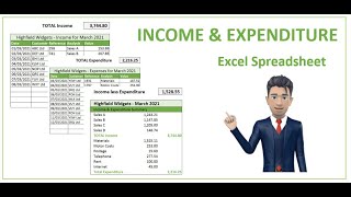 Income and Expenditure Spreadsheet  Step by Step instructions [upl. by Acyre337]