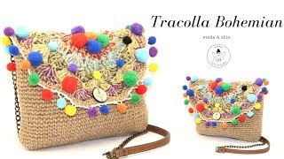 TUTORIAL Tracolla quotBohemianquot borsa uncinetto lafatatuttofare [upl. by Raffaj954]