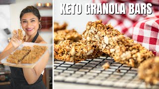 KETO GRANOLA BARS How to Make Keto Granola Recipe  Nature Valley Bars vs Homemade Granola Bars [upl. by Helsell708]