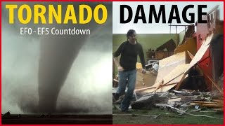 Tornado Damage Countdown EF0 to EF5 [upl. by Moonier]