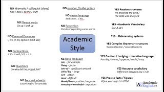 Academic Style Academic Writing [upl. by Eiramalegna]