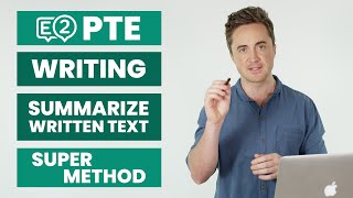 PTE Writing Summarize Written Text  SUPER METHOD [upl. by Punak752]