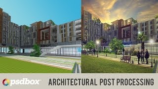 Architectural Post Processing in Photoshop PSD Box [upl. by Atinav]