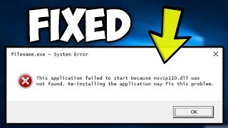 2024 Fix Missing msvcp110dll on Windows 10 [upl. by Avi]
