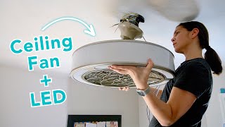 How to Install an Enclosed Blade Ceiling Fan [upl. by Brosine]