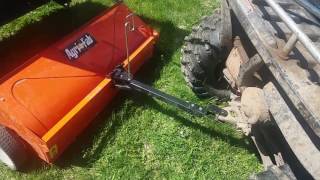 😎How the Agri fab lawn sweeper works😎 [upl. by Htaek]