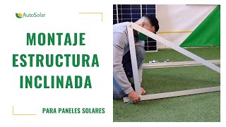 Montaje estructura placas solares  Estructura inclinada 30º [upl. by Nwadrebma333]