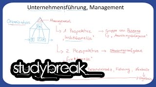 Management Organisation Aufgaben  Unternehmensführung [upl. by Kifar]