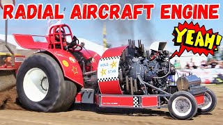 Tractor Pulling 18Cylinder Aeroplane Radial Engine CurtissWright R3350 32W Twin Cyclone 💥 SOUND [upl. by Valerio200]