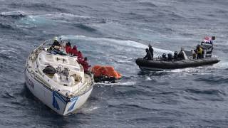 Dramatic rescue while I was sailing across the Atlantic Feb 2017 [upl. by Solhcin]