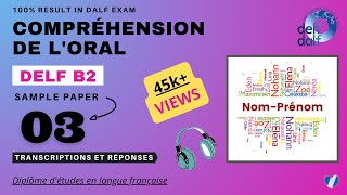 DELF B2  Compréhension de lorale No 03  DELF B2 Listening Practice Test Online [upl. by Narf]