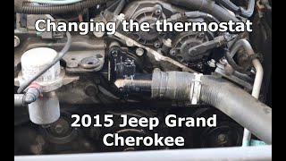 Changing the thermostat in a 2015 Jeep Grand Cherokee P0128 [upl. by Tung]