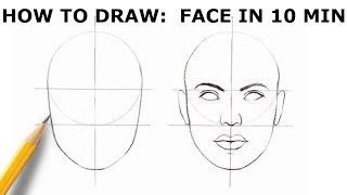 HOW TO DRAW FACE  Basic Proportion [upl. by Notsuh989]