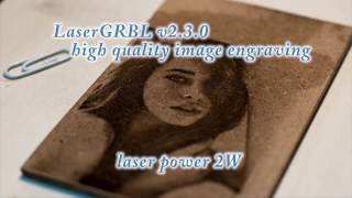 Laser Image Engraving with LaserGRBL v230 [upl. by Leyameg]