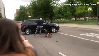 RAW Graphic video shows protester run over in Denver [upl. by Meridel]