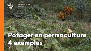 Potagers en permaculture  4 exemples sur le même jardin [upl. by Ilbert123]