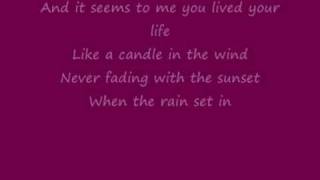 Elton John  Candle In The Wind Lyrics [upl. by Heisel]