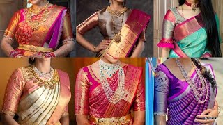 Designer Silk Saree Blouse Designs  25 Amazing Blouse Work Designs For Pattu Sarees [upl. by Auginahs]