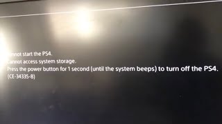 CE343358 How to fix PS4 Original cannot access system storage problem Super Easy Fix 2023 [upl. by Aivlis30]