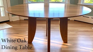 Make a Round Dining Table  60quot White Oak Modern Design [upl. by Yrred835]