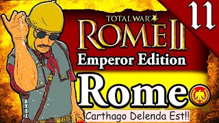 SIEGE OF CARTHAGE CARTHAGO DELENDA EST Total War Rome 2 Emperor Edition Rome Campaign 11 [upl. by Kynthia]