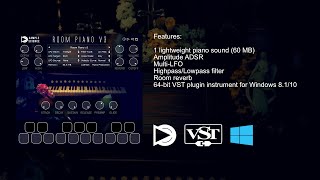 Room Piano v3 Free 64bit VST plugin instrument for Windows [upl. by Ymia]