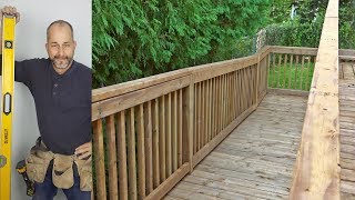 DIY DECK Part 6  Building Deck Railings [upl. by Isyak]