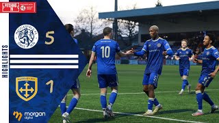 Highlights Macclesfield FC 51 Guiseley AFC [upl. by Anemolif]