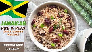 Di BEST Jamaican RICE amp PEAS Rice Cooker Recipe  with Coconut Milk  Roxy Chow Down [upl. by Riordan]