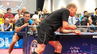 2018 World Veteran Championships Table Tennis  Singles Semis amp Finals  Table 4 [upl. by Treulich]