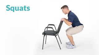 Easy Assisted Squats for Seniors [upl. by Leesen175]