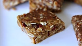 NO BAKE GRANOLA BARS  Easy Recipe  3 Ingredients [upl. by Tyson]