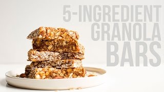 Healthy 5Ingredient Granola Bars  Minimalist Baker Recipes [upl. by Inesita]