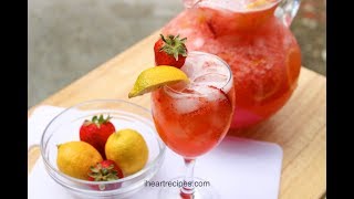 Easy Homemade Strawberry Lemonade Recipe  I Heart Recipes [upl. by Abana]