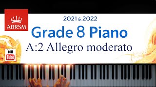 ABRSM 20212022 Grade 8 A2 Allegro moderato  J Haydn Piano exam piece [upl. by Kaehpos141]