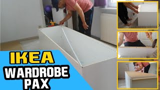 IKEA PAX Wardrobe Assembly Installation for Beginners [upl. by Glasgo]