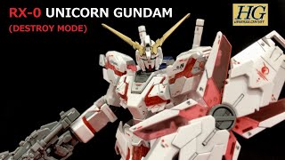 HGUC 1144 RX0 Unicorn Gundam Destroy Mode  Build [upl. by Ailemap]